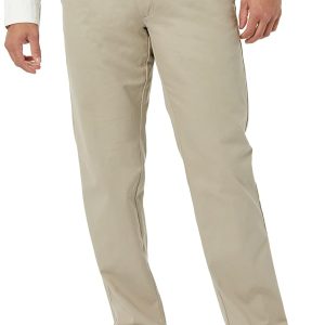 Men's Straight-Fit Wrinkle-Resistant Flat-Front Chino Pant