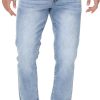 men Stretch Regular Fit Straight-Leg Cotton Fashion Comfort Flex Waist Denim Pants Jeans